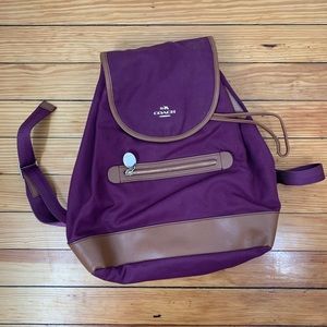 Purple Coach Backpack